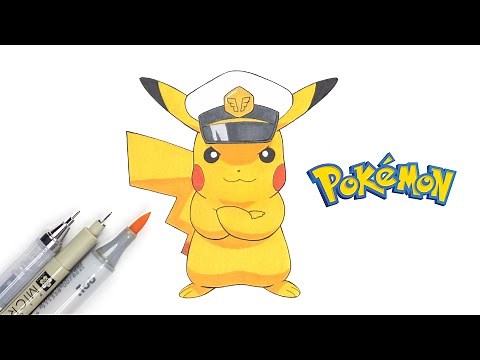 如何畫皮卡丘 | 精靈寶可夢 | 寵物小精靈 | 畫畫教學 | ピカチュウ | How to draw Pikachu | Pokémon | Pikachu