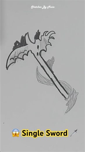 How to Draw a Single Sword 🗡️ #trending #viral #shorts