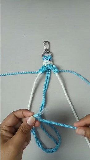 DIY Macrame Key Chain Flower With Beads #macramelover #macrame #macramekeychain #macrametutorial