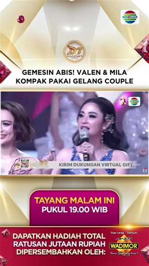 Gemesin Abis! Valen & Mila Kompak Pakai Gelang Couple👀 Selain gelang, bajunya juga couple, loh!🤭 Siap untuk kasih dukungan terbaik untuk Academia di D’Academy 7 Indosiar? Saksikan malam ini pukul 19.00 WIB hanya di Indosiar dan Vidio. #WadimorDA7 #DAcademy7Indosiar #DA7Indosiar #IndosiarBawaDangdutBerkelasBerkualitas