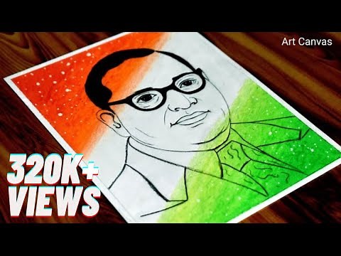 Dr B.R. AMBEDKAR Drawing With Oil Pastel / FOR BEGINNERS / Dr Babasaheb / lndependence day Special