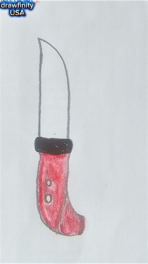 Easy Knife Drawing 🔪 | Simple Drawing Tutorial for Beginners | Drafinity USA #shorts