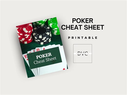 Poker Cheat Sheet PDF | Texas Holdem Hand Rankings Guide, Beginner Poker Strategy Reference, Printable Poker Odds Chart - Etsy Australia