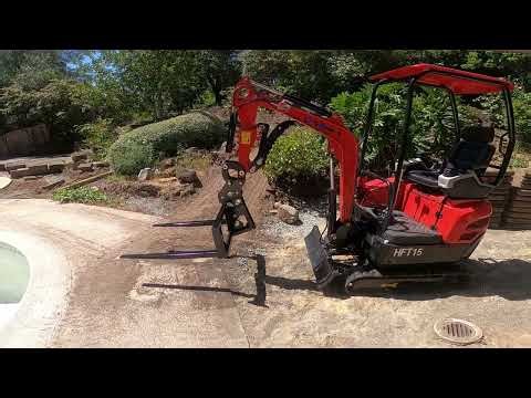 Mini excavator pallet forks build