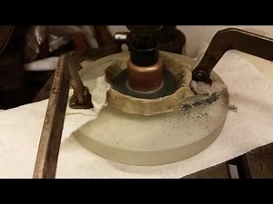 Trepaning a 1.25in hole in a 6in Dall - Kirkham primary mirror.