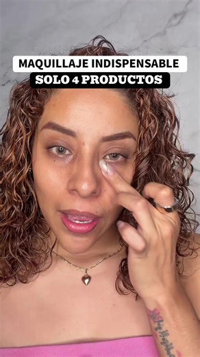 #maquillajenatural con solo 4 productos ❤️ #tipsdemaquillaje #tutorialdemaquillaje #maquillajefacil
