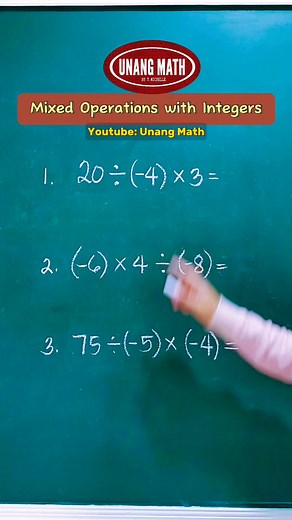 Mixed Operations with Integers #PEMDAS #mathreview #mathtutorials #math #CSEReview #CSEExam #integers #mathematics #cse2024 | Unang Math