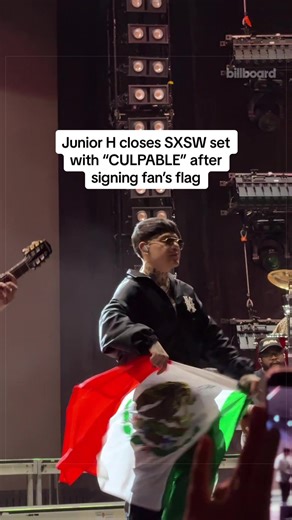 Junior H Signs Fan's Mexican Flag at SXSW Closure
