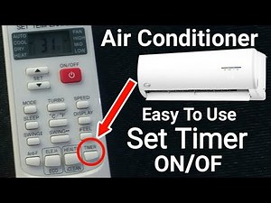 How to set the timer on/off in Air conditioner | easy to use timer AC #shortvideoonAirconditioner