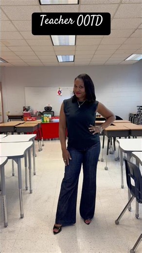 Teacher OOTD 🖤 | Simple, Chic & Classroom Ready #educatorstyle #teachingcommunity