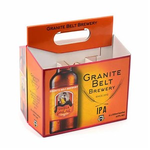 [Hot Item] Custom Logo Printed Heavy Duty Beverage Holder Paper Box Can Juice Beer Wine Corrugated Kraft Paper 4 6 Pack Bottle Carrier