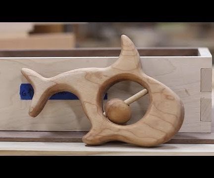 DIY Whale Wooden Baby Rattle