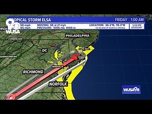 Tracking Elsa up the East Coast