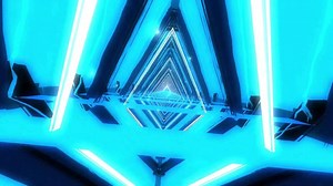 4k Fast Triangle Neon Tunnel Motion Background
