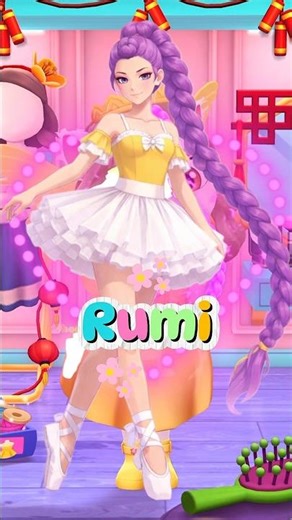 Ballerina Rumi cosplay x CHANEL 👗🎀 #rumicosplay #rumidressup #ballerinarumi #angeladressup