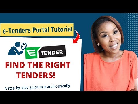 How To Search For The Right Tenders | eTenders, SA Tenders Portal Tutorial