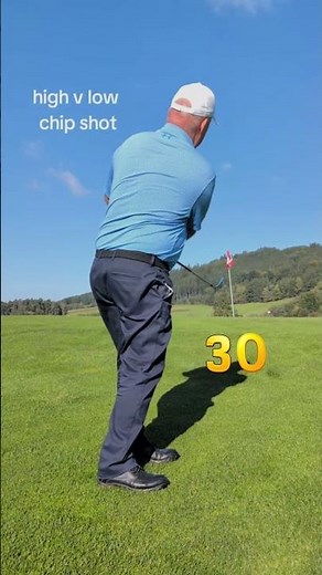 The low to high chip shot⛳ same swing two distances✅