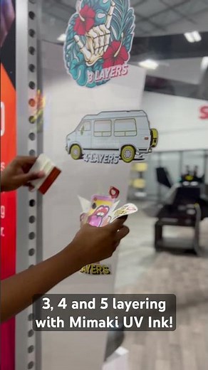 UCJV300 double sided, backlit and reverse stickers with UV ink!