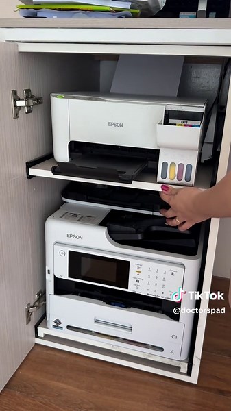Doctor's Pad (@doctorspad) - Clean and calm space for my craft❤️ #pulloutcabinet #printertable #printerrack #print #printing #smallbusiness #smallbusinesscheck #smallprintingbusiness