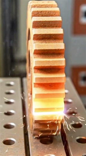 Satisfying Laser Rust Removal: Industrial Gear Cog