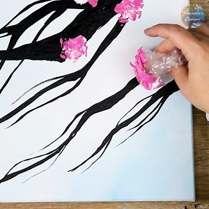 531K views · 3.3K reactions | Painting with Cling Wrap! | Amanda's Designs | Facebook
