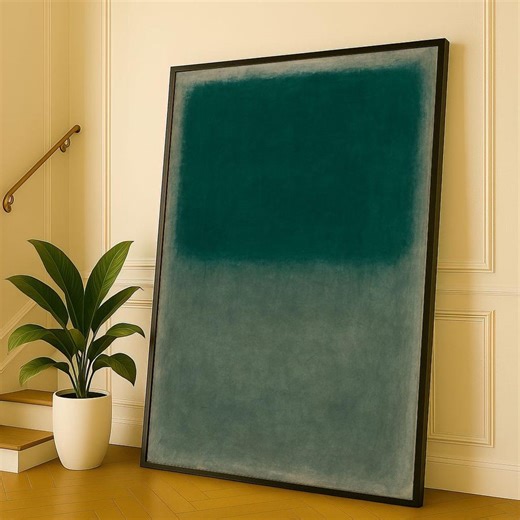 Mark Rothko Teal and Gray Canvas Iconic Color Field Painting Reproduction for Bold Modern Interiors - Etsy