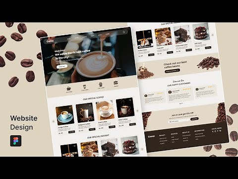 ☕ Coffee Shop Landing Page UI Design in Figma | Figma Tutorial 2025 | GDMentor