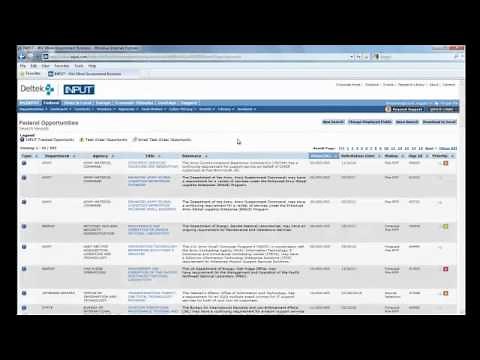 Federal Contracting Opportunities Database - GovWin IQ Demo