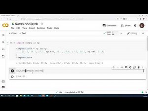 Handling Missing Values with Numpy