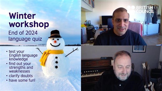 Join Neeraj and Neil for our very last live event of 2024 - a short quiz to review some common grammar problems, and of course a chance for you to join in and ask us questions! Don't miss it! | LearnEnglish – British Council