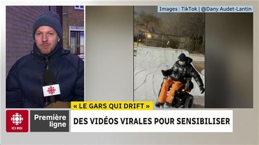 « Le gars qui drift » : l’homme qui déjoue l’hiver avec son fauteuil roulant