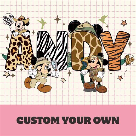 Personalized Name Mickey Mouse PNG, Custom Name Family Mickey Disneyland Trip, Mickey Mouse PNG, Disneyworld Personalized Name File Download - Etsy