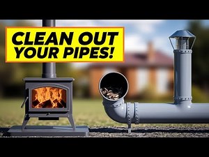 How to sweep wood burning stove flue. Chimney Typhoon review & demo. DIY clean