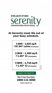 Discover the tranquil haven of the Butterfly Garden. Immerse yourself in a symphony of colours and fluttering Wings at Mantri Serenity! Location📍: Kanakapura Main Road, Bangalore Starting from Rs 87.99 Lakhs onwards. RERA Reg Number: Mantri Serenity 1: PRM/KA/RERA/1251/310/PR/171019/000494 Mantri Serenity 3: PRM/KA/RERA/1251/310/PR/171016/000500 Mantri Serenity 4: PRM/KA/RERA/1251/310/PR/171016/000502 . . #MantriDevelopers #Serenity #Kanakapura #ButterflyGarden #MantriSerene #FlutteringWings #G