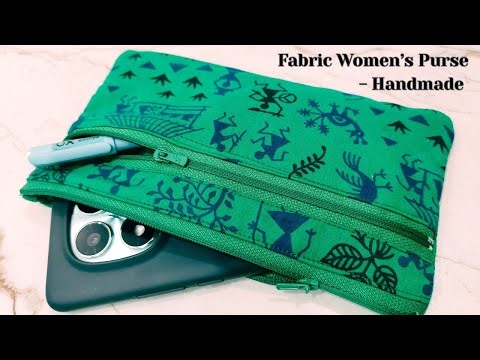 👛Handmade Fabric Purse💚 | Easy & Stylish Purse Making Tutorial | Beginners Friendly Sewing Tutorial