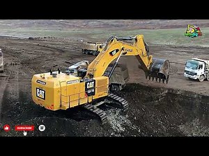 Giants at Work: Liebherr 964 & Caterpillar 6015B Excavators Loading Trucks | Engineering Mastery