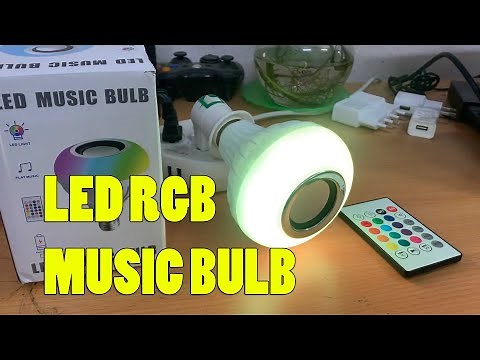 LED RGB Bulb Light Smart Bluetooth Music Speaker Changing Color Lamp | Unboxing & Setup