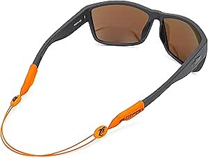 Pilotfish No Tail Adjustable Eyewear Retainer Cable Strap: Sunglasses, Eyeglasses, Glasses (14 Inch, Blaze Orange)
