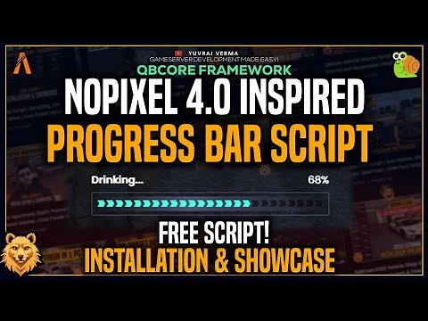 [QBCore] NoPixel 4.0 Inspired Progress Bar Script | FiveM Progressbar | Free QBCore Framework Script