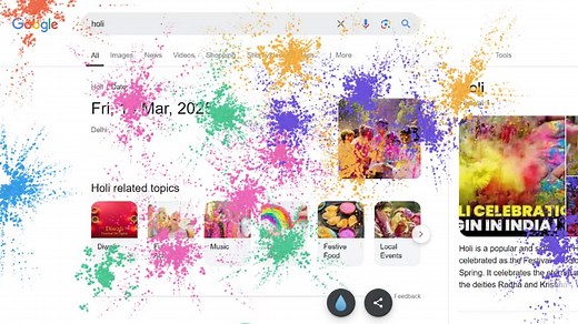 Google's Holi Surprise: A Hidden Minigame That’ll Turn Your Mouse Into A Water-Balloon Shooter