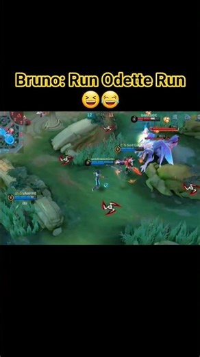 Bruno vs Yu zhong and Ixia – Run Odette run 😆. #mobilelegends #mlbb #bruno #yuzhong #ixia #shorts