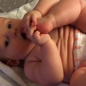 299K views · 56K reactions | Baby chewing on her toes   #Newborn #Baby #CuteBaby | Survival Life | Facebook