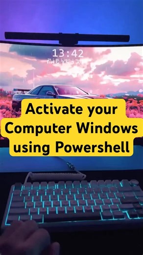 Activating your PC Windows using Powershell Command #windows #pc #microsoft
