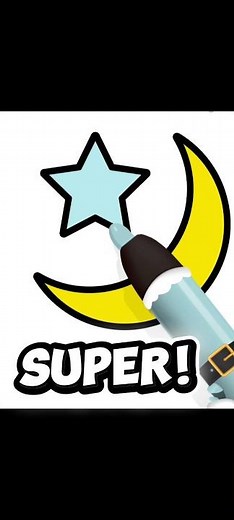 How to Draw a Crescent Moon with a Star? Draw with me🌛⭐ #drawing #art #crescentmoon#star #night_sky