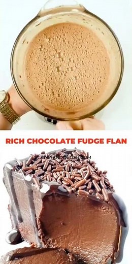 Chocolate Fudge Flan Recipe #shorts #chocolate #fudge #recipe