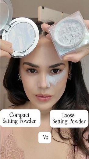 Compact Setting Powder Vs Loose Setting Powder #shortsfeed #makeup #makeuptips #makeuphacks