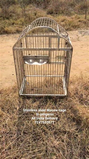 stainless steel macaw cage in progress, parrot cage, bird cage