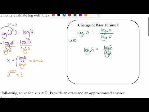 Lesson 5.8 - Solving Exponential Equations with Logs