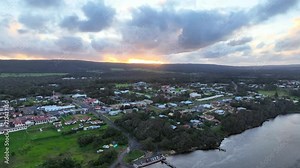 Augusta, Western Australia aerial drone footage of small town south of Margaret River