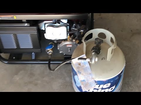 How do you turn a gas generator into a propane generator?